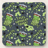 Sesamstraat | Oscar het Grouch Phrase Pattern Bier Onderzetter (Voorkant)