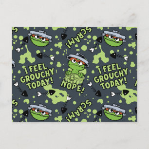 Sesamstraat Oscar het Grouch Phrase Pattern Briefkaart