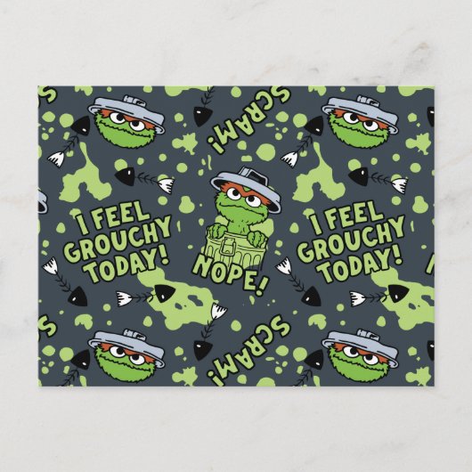 Sesamstraat | Oscar het Grouch Phrase Pattern Briefkaart (Voorkant)