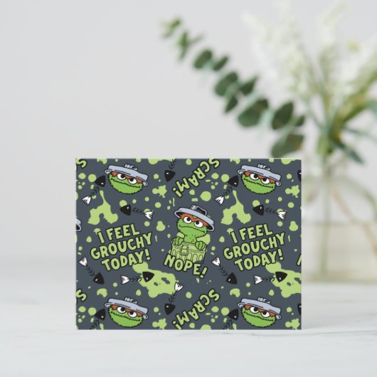 Sesamstraat | Oscar het Grouch Phrase Pattern Briefkaart (Staand voorkant)