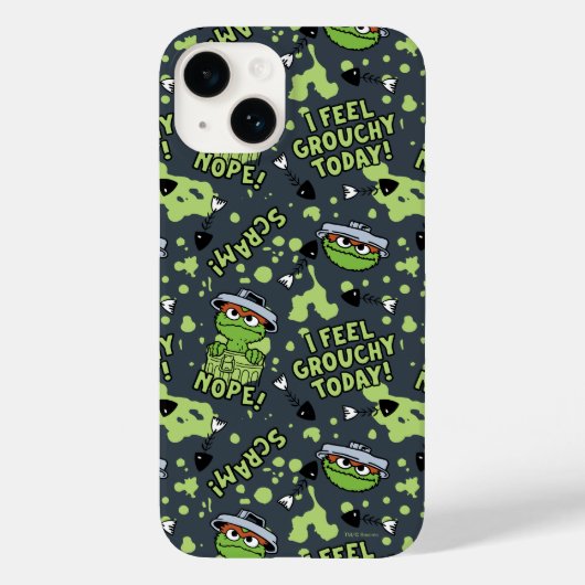 Sesamstraat | Oscar het Grouch Phrase Pattern Case-Mate iPhone Case (Achterkant)