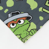 Sesamstraat | Oscar het Grouch Phrase Pattern Fleece Deken (Hoek)