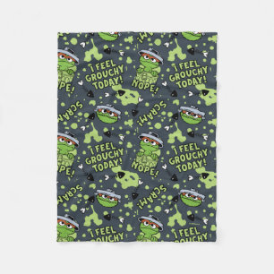 Sesamstraat   Oscar het Grouch Phrase Pattern Fleece Deken
