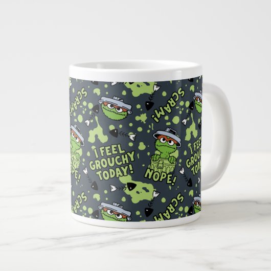 Sesamstraat | Oscar het Grouch Phrase Pattern Grote Koffiekop (Voorkant rechts)