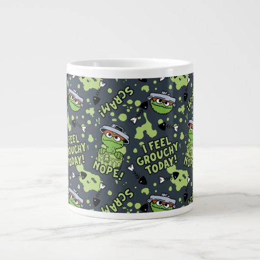Sesamstraat | Oscar het Grouch Phrase Pattern Grote Koffiekop (Voorkant)