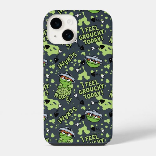 Sesamstraat | Oscar het Grouch Phrase Pattern iPhone Hoesje (Achterkant)