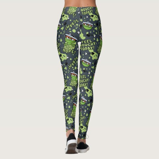Sesamstraat | Oscar het Grouch Phrase Pattern Leggings (Achterkant)