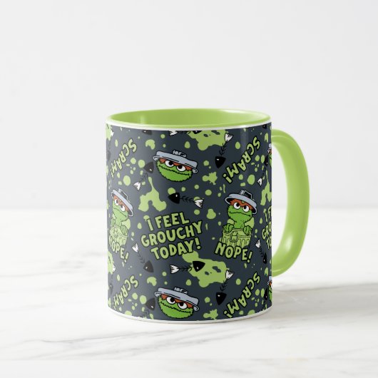 Sesamstraat | Oscar het Grouch Phrase Pattern Mok (Voorkant rechts)