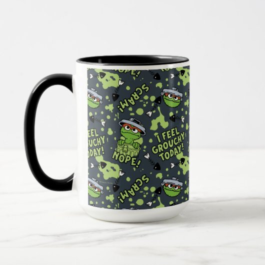 Sesamstraat | Oscar het Grouch Phrase Pattern Mok (Links)