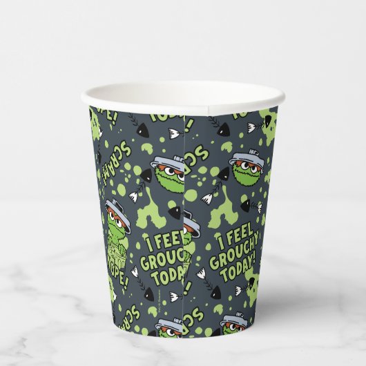 Sesamstraat | Oscar het Grouch Phrase Pattern Papieren Bekers (Rechts)