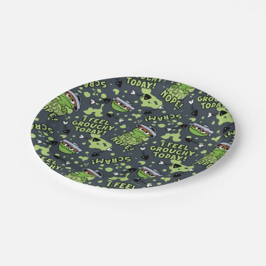 Sesamstraat | Oscar het Grouch Phrase Pattern Papieren Bordje (Gekanteld)