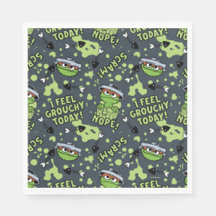 Sesamstraat Oscar het Grouch Phrase Pattern Servet