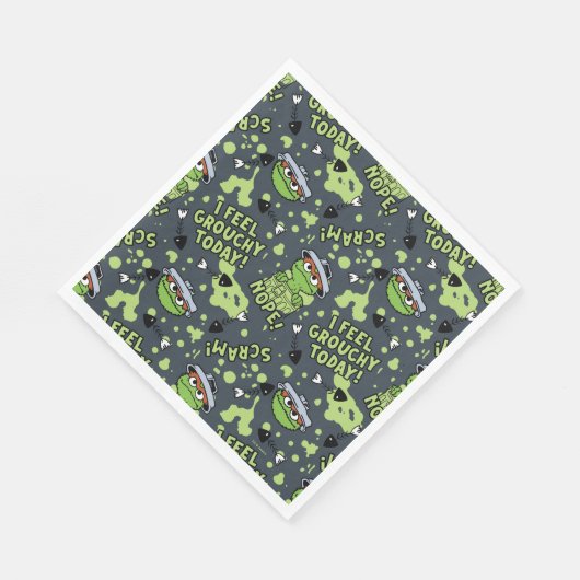 Sesamstraat | Oscar het Grouch Phrase Pattern Servet (Hoek)