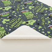 Sesamstraat | Oscar het Grouch Phrase Pattern Sherpa Deken (3/4)