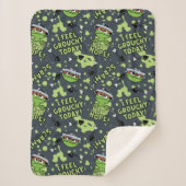 Sesamstraat | Oscar het Grouch Phrase Pattern Sherpa Deken (Voorkant)