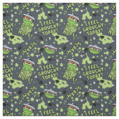 Sesamstraat | Oscar het Grouch Phrase Pattern Stof (Swatch)