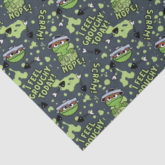 Sesamstraat | Oscar het Grouch Phrase Pattern Tissuepapier (Detail)