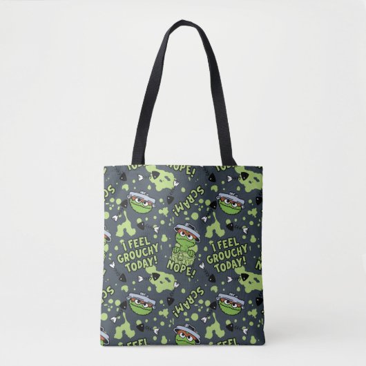 Sesamstraat | Oscar het Grouch Phrase Pattern Tote Bag (Voorkant)
