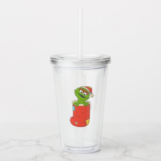 Sesamstraat |  Oscar in Stocking Acryl Drinkbeker (Voorkant)