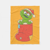 Sesamstraat |  Oscar in Stocking Fleece Deken (Voorkant)