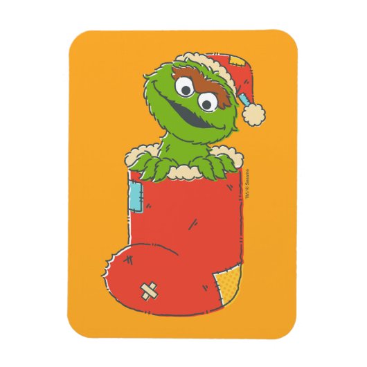 Sesamstraat |  Oscar in Stocking Magneet (Verticaal)