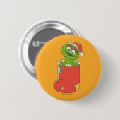Sesamstraat |  Oscar in Stocking Ronde Button 5,7 Cm (Voorkant /achterkant)