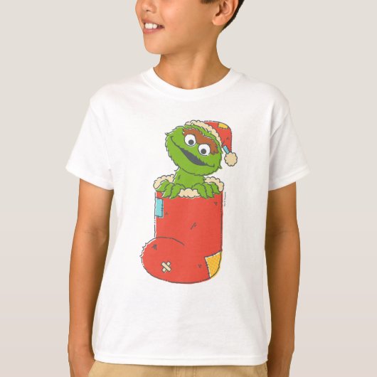 Sesamstraat |  Oscar in Stocking T-shirt (Voorkant)