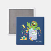 Sesamstraat | Oscar - kerstboom Magneet (Voorkant / Achterkant)