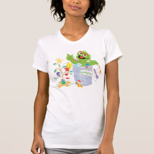 Sesamstraat Oscar - kerstboom T-shirt