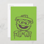 Sesamstraat | Oscar the Grouch Bright Briefkaart (Voorkant / Achterkant)