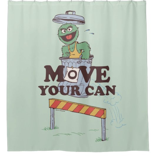 Sesamstraat | Oscar the Grouch Verplaats je blik Douchegordijn (Voorkant)
