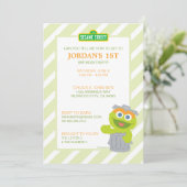 Sesamstraat Oscar voor de verjaardag van Grouch Ba Kaart (Staand voorkant)