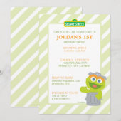 Sesamstraat Oscar voor de verjaardag van Grouch Ba Kaart (Voorkant / Achterkant)