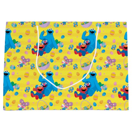 Sesamstraat Paasmandpatroon Groot Cadeauzakje (Voorkant)