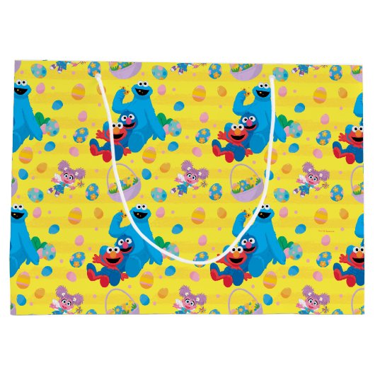 Sesamstraat Paasmandpatroon Groot Cadeauzakje (Achterkant)