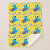 Sesamstraat Paasmandpatroon Sherpa Deken (Voorkant)