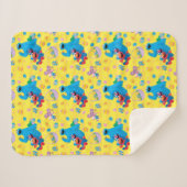 Sesamstraat Paasmandpatroon Sherpa Deken (Voorkant (horizontaal))