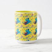 Sesamstraat Paasmandpatroon Tweekleurige Koffiemok (Voorkant rechts)