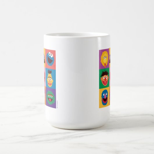 Sesamstraat personages | Colorblock Grid Koffiemok (Center)