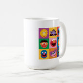 Sesamstraat personages | Colorblock Grid Koffiemok (Voorkant rechts)