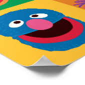Sesamstraat personages | Colorblock Grid Poster (Hoek)
