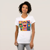 Sesamstraat personages | Colorblock Grid T-shirt (Voorkant volledig)