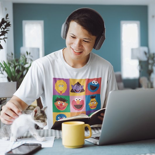 Sesamstraat personages | Colorblock Grid T-shirt