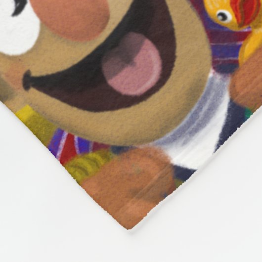 Sesamstraat personages | Feestscène Fleece Deken (Hoek)