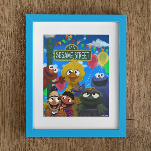Sesamstraat personages | Feestscène Poster