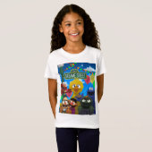 Sesamstraat personages | Feestscène T-shirt (Voorkant volledig)