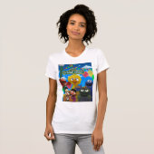 Sesamstraat personages | Feestscène T-shirt (Voorkant volledig)
