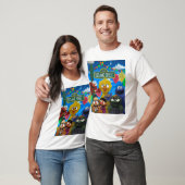 Sesamstraat personages | Feestscène T-shirt (Unisex)