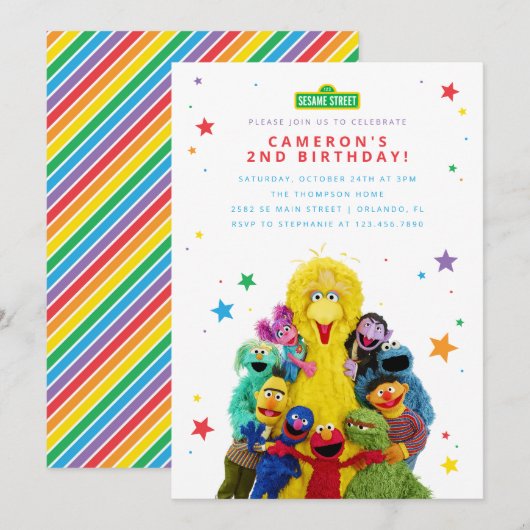 Sesamstraat personages kaart (Voorkant / Achterkant)