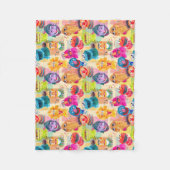 Sesamstraat personages | Kleurrijk patroon Fleece Deken (Voorkant)